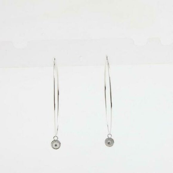 Michael Kors Whisper Pave Charm Silver Earrings - Picture 3 of 9